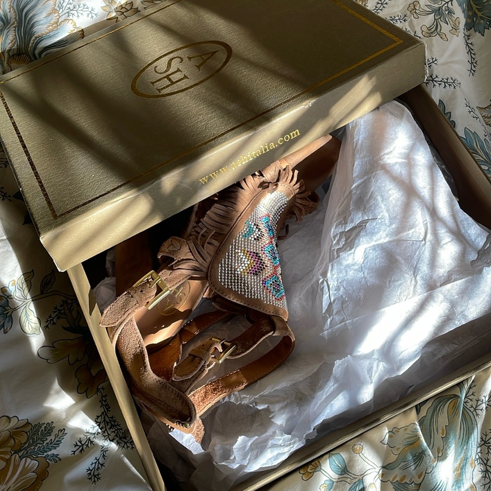 Ash Aztec studded suede block heels - Picture 5 of 14